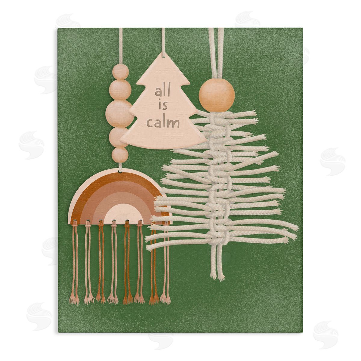 Jilly Jack Designs All Is Calm Boho Ornaments Canvas Wall Art Print