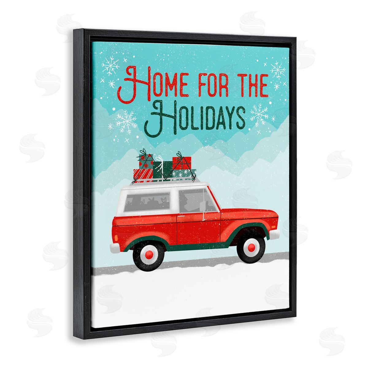 Jilly Jack Designs Retro Home For Holidays Canvas Wall Art Print