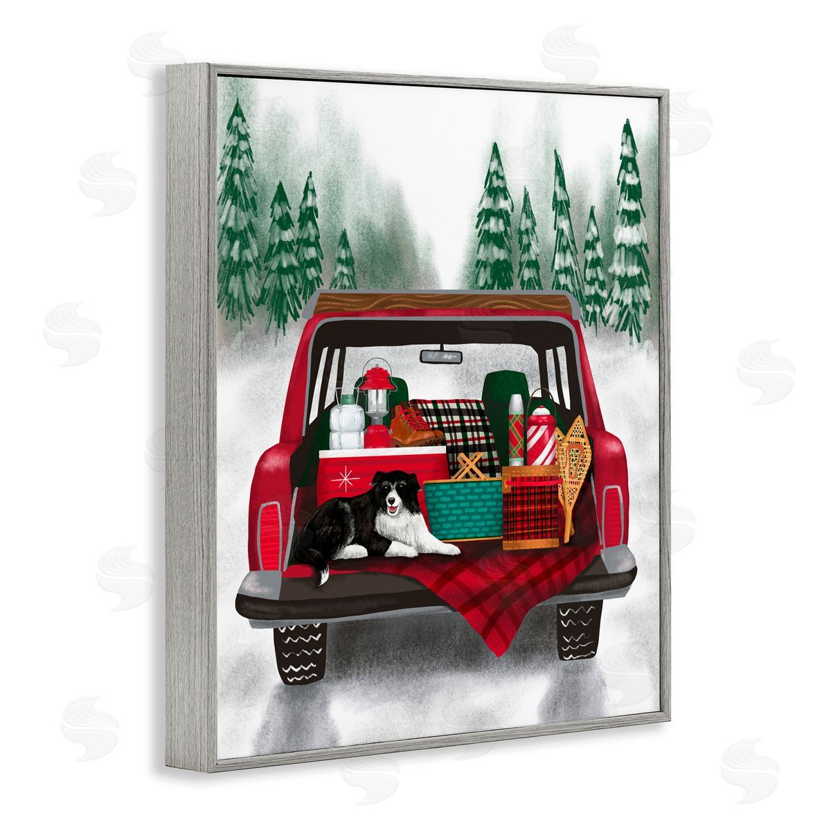 Jilly Jack Designs Winter Tailgate with Dog Canvas Wall Art Print