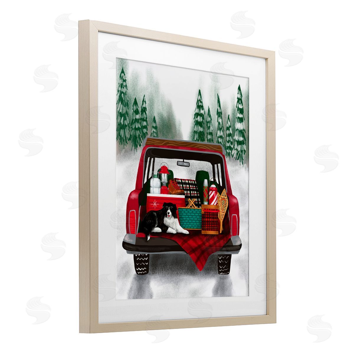 Jilly Jack Designs Winter Tailgate with Dog Canvas Wall Art Print