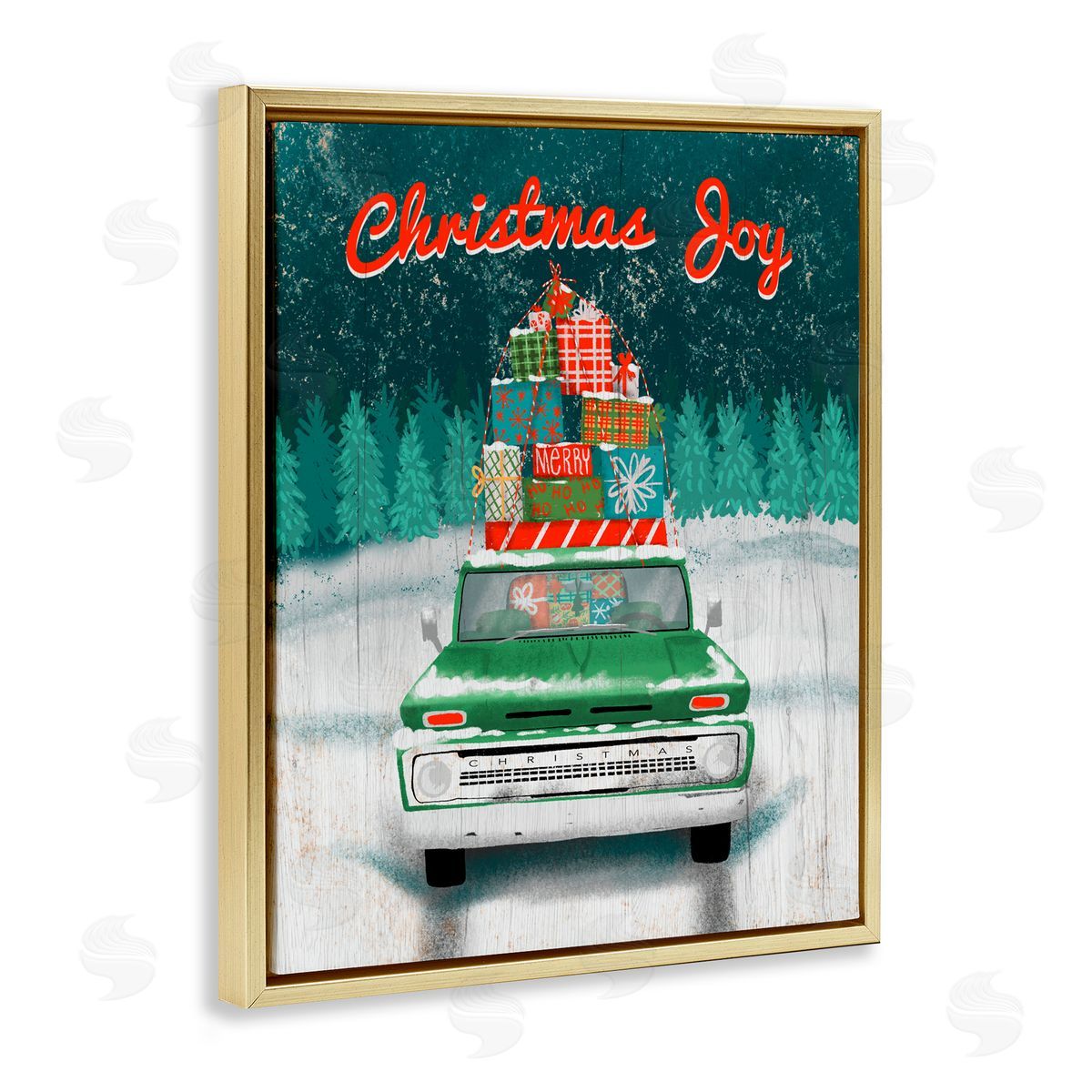 Jilly Jack Designs Christmas Joy Rustic Truck Canvas Wall Art Print