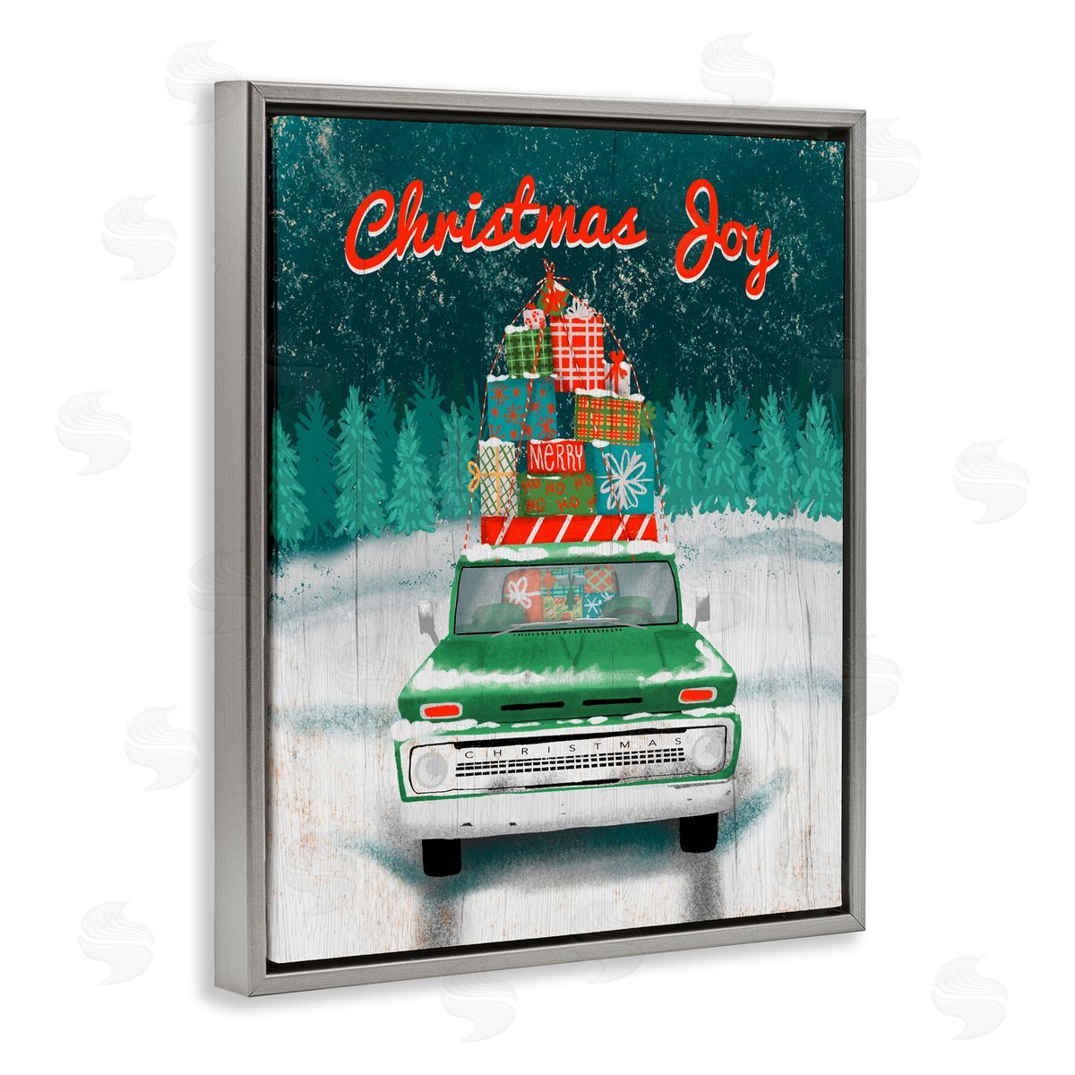 Jilly Jack Designs Christmas Joy Rustic Truck Canvas Wall Art Print
