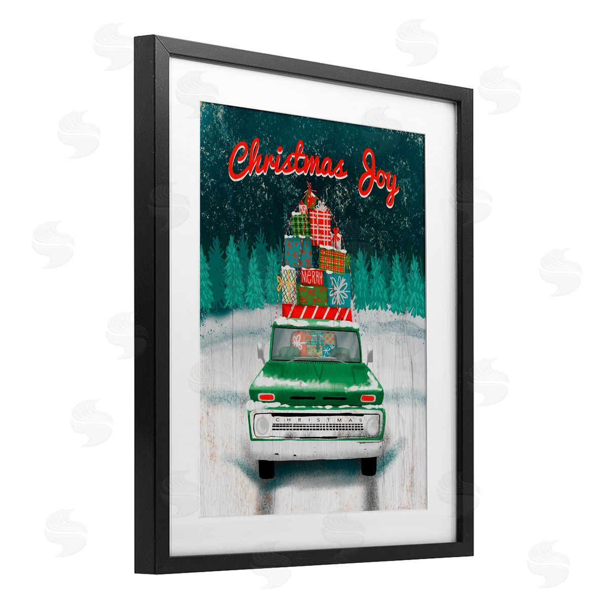 Jilly Jack Designs Christmas Joy Rustic Truck Canvas Wall Art Print
