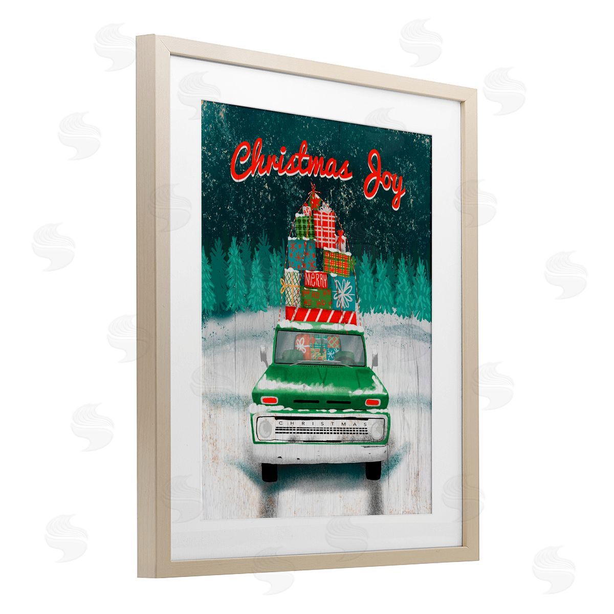 Jilly Jack Designs Christmas Joy Rustic Truck Canvas Wall Art Print