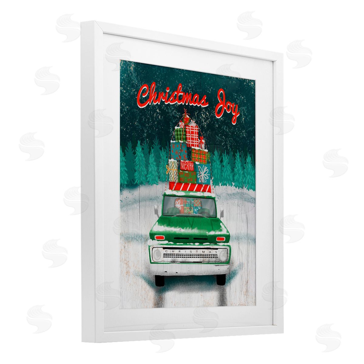 Jilly Jack Designs Christmas Joy Rustic Truck Canvas Wall Art Print