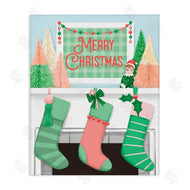 Jilly Jack Designs | Merry Christmas Green Stockings