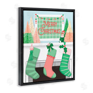 Jilly Jack Designs | Merry Christmas Green Stockings