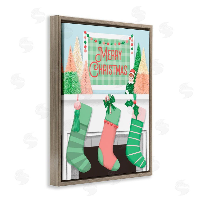 Jilly Jack Designs | Merry Christmas Green Stockings