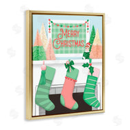 Jilly Jack Designs | Merry Christmas Green Stockings