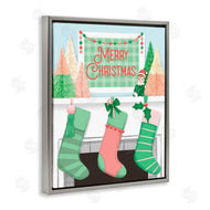 Jilly Jack Designs | Merry Christmas Green Stockings