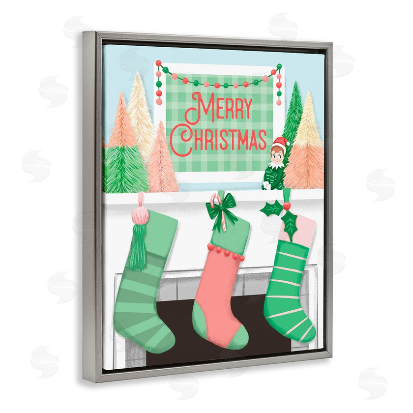 Jilly Jack Designs | Merry Christmas Green Stockings