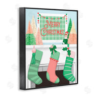 Jilly Jack Designs | Merry Christmas Green Stockings