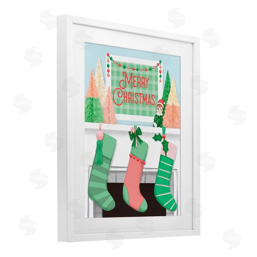 Jilly Jack Designs | Merry Christmas Green Stockings