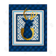 Jilly Jack Designs | Winter Plaid Deer Gold Detail