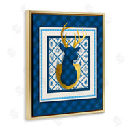 Jilly Jack Designs | Winter Plaid Deer Gold Detail