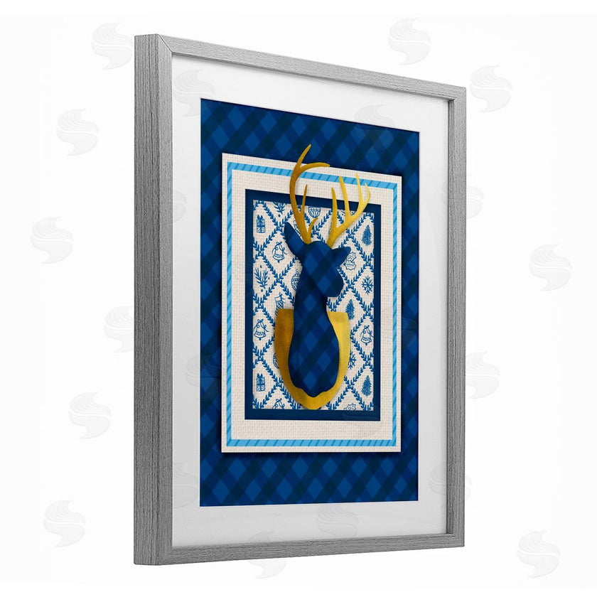 Jilly Jack Designs | Winter Plaid Deer Gold Detail