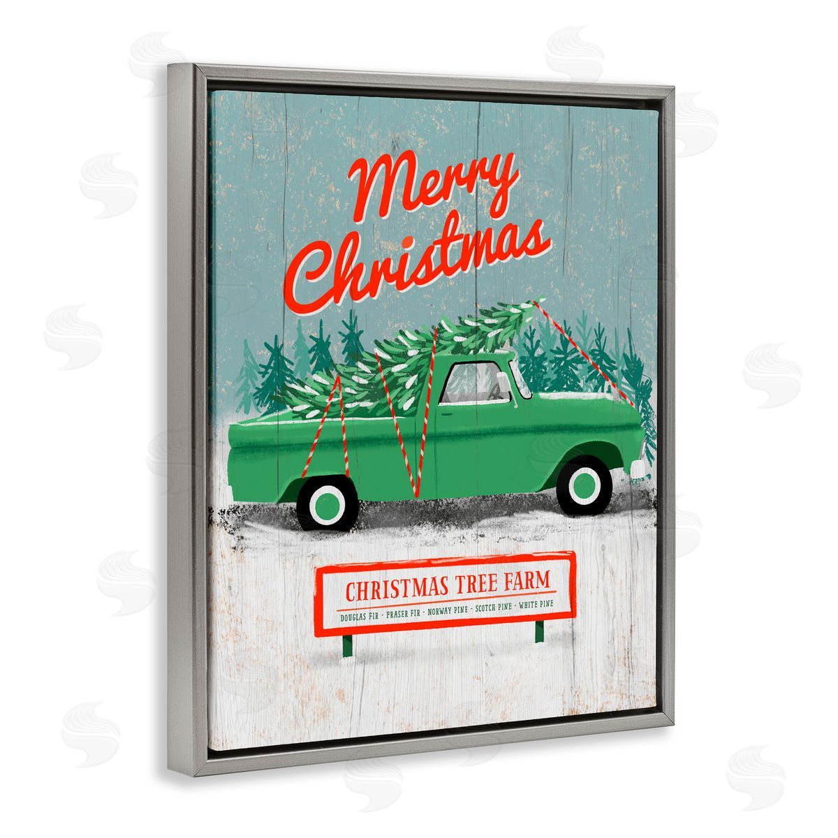 Jilly Jack Designs Rustic Tree Farm & Truck Canvas Wall Art Print