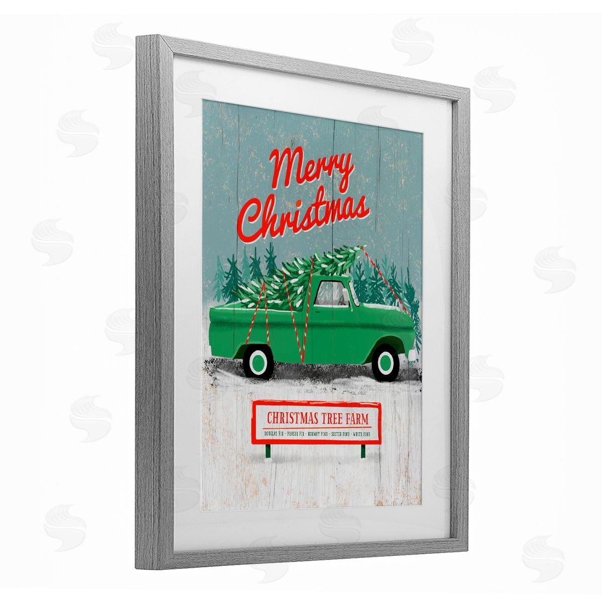 Jilly Jack Designs Rustic Tree Farm & Truck Canvas Wall Art Print