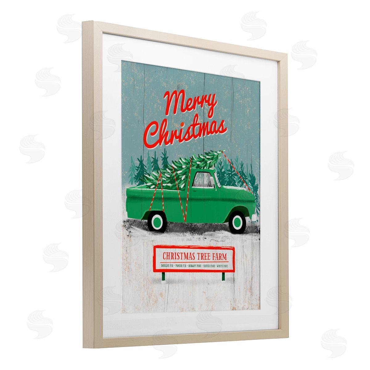 Jilly Jack Designs Rustic Tree Farm & Truck Canvas Wall Art Print