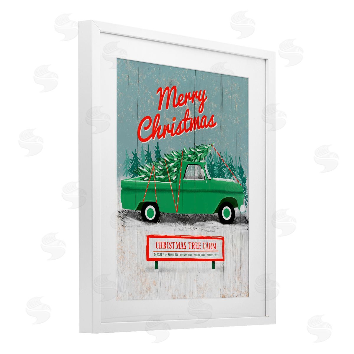 Jilly Jack Designs Rustic Tree Farm & Truck Canvas Wall Art Print