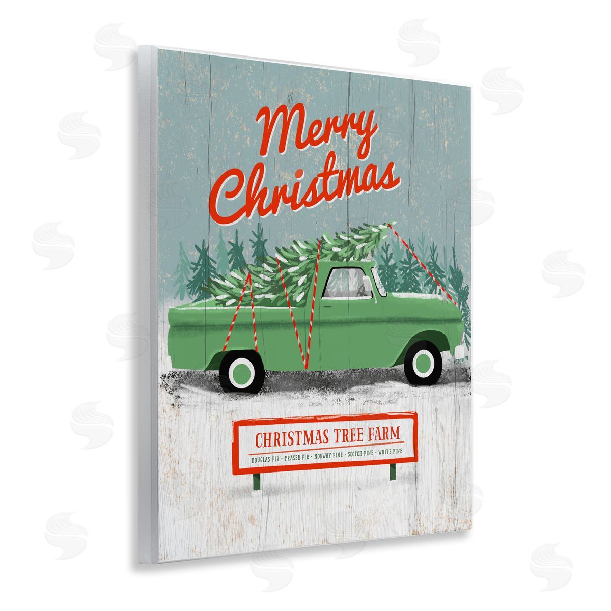 Jilly Jack Designs Rustic Tree Farm & Truck Canvas Wall Art Print