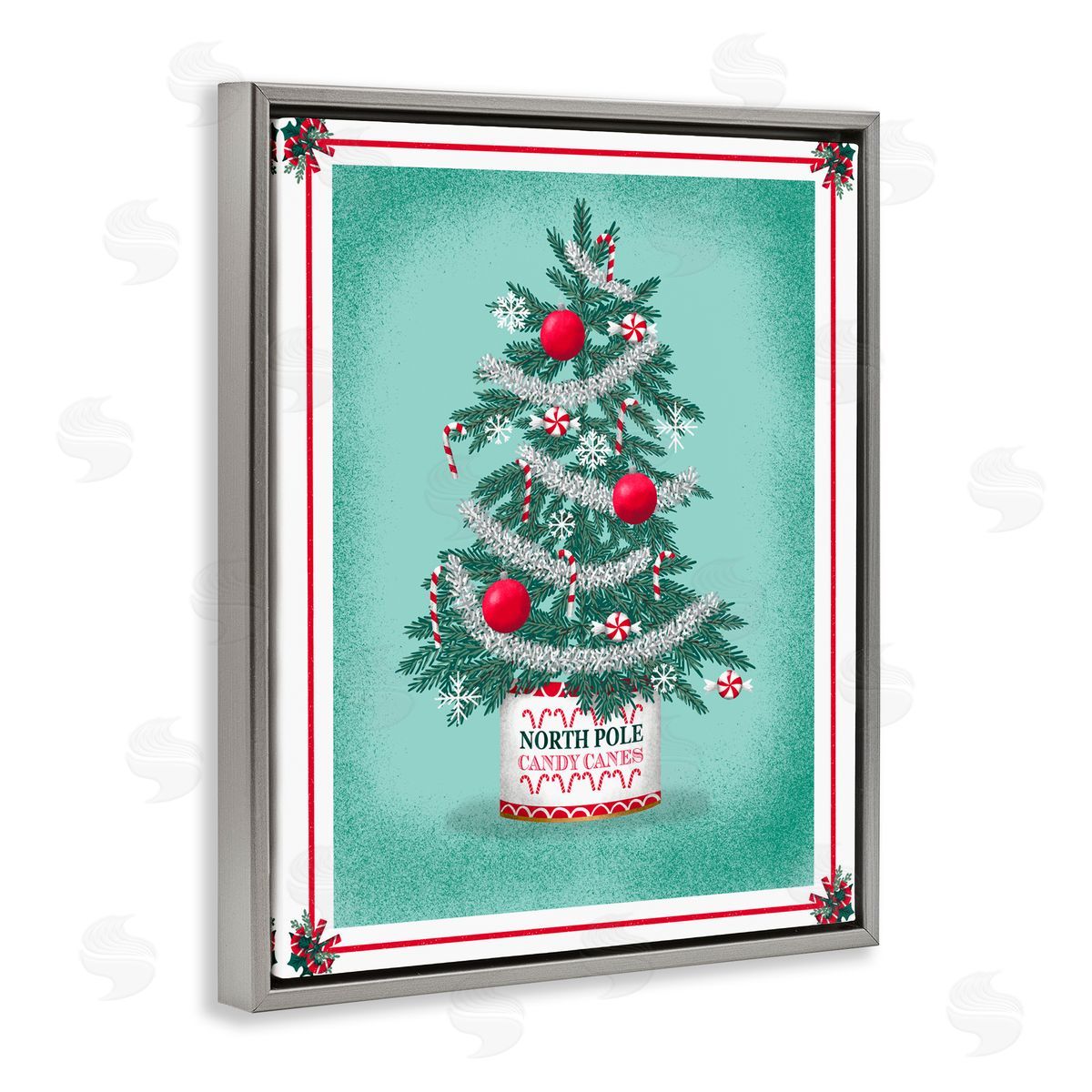 Jilly Jack Designs North Pole Candy Cane Tree Canvas Wall Art Print