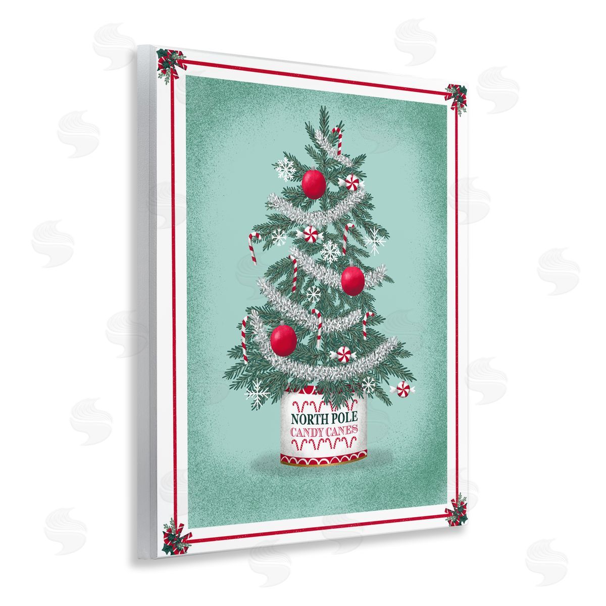 Jilly Jack Designs North Pole Candy Cane Tree Canvas Wall Art Print