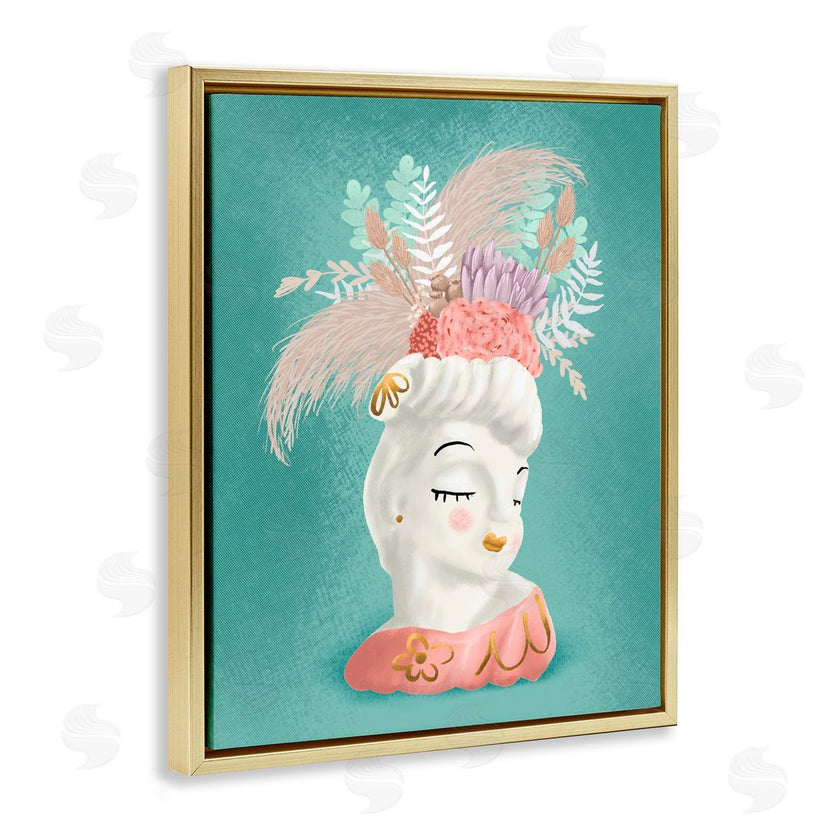 Jilly Jack Designs | Vintage Lady with Boho Flowers