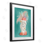 Jilly Jack Designs | Vintage Lady with Boho Flowers