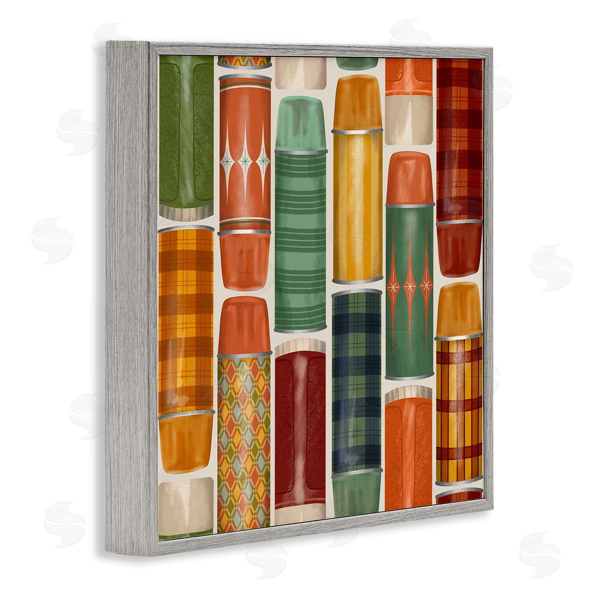 Jilly Jack Designs Retro Designs Fall Thermos Canvas Wall Art Print