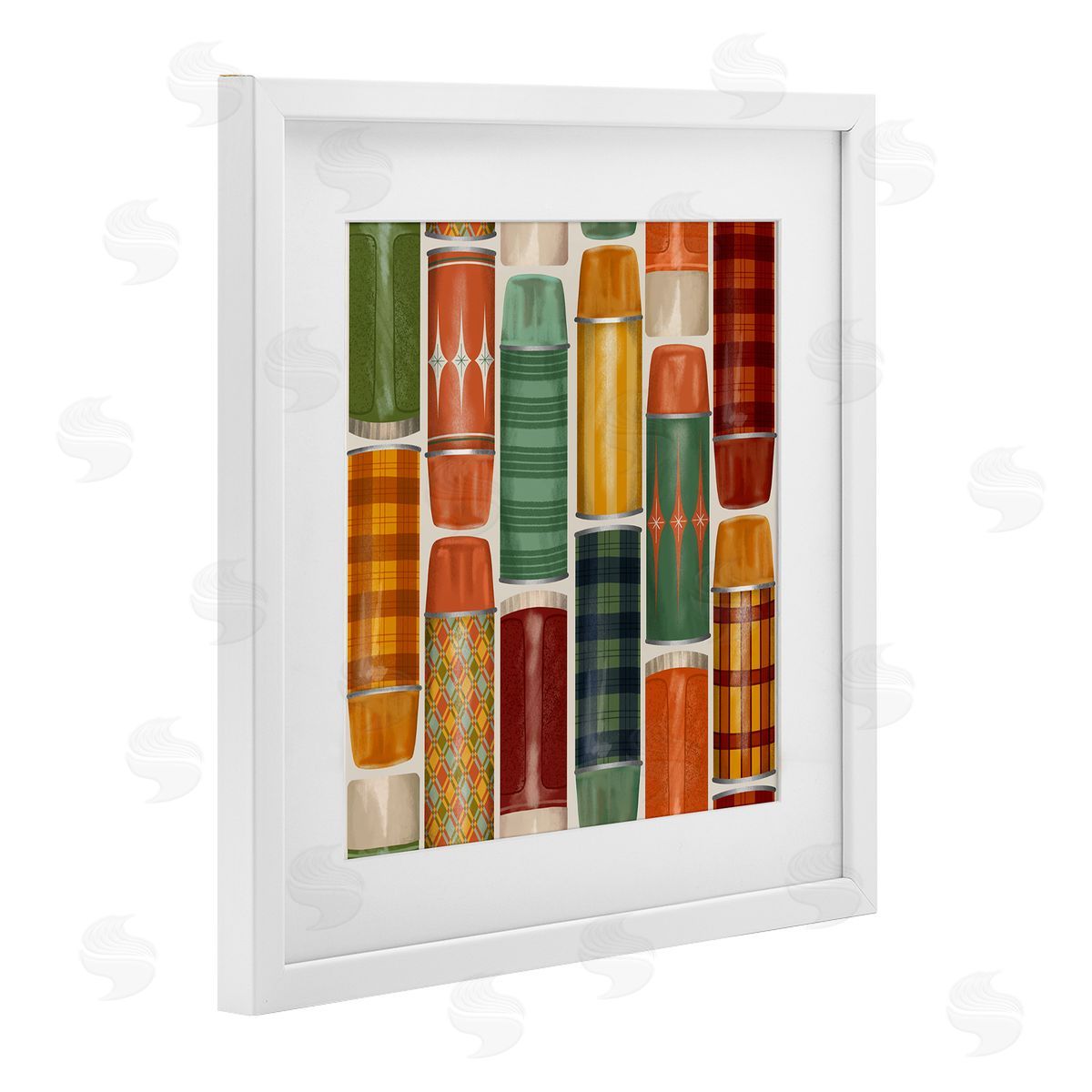 Jilly Jack Designs Retro Designs Fall Thermos Canvas Wall Art Print