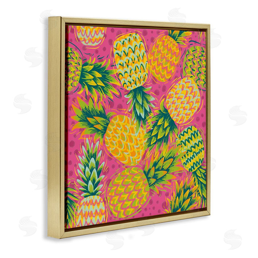 Jilly Jack Designs | Tropical Pineapples on Purple Dots