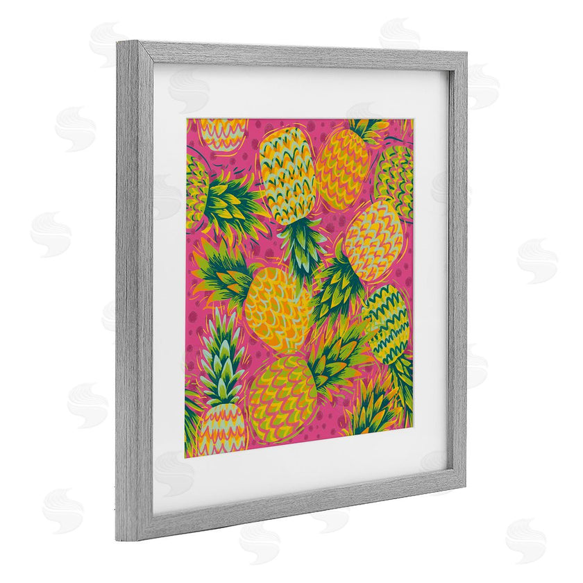 Jilly Jack Designs | Tropical Pineapples on Purple Dots