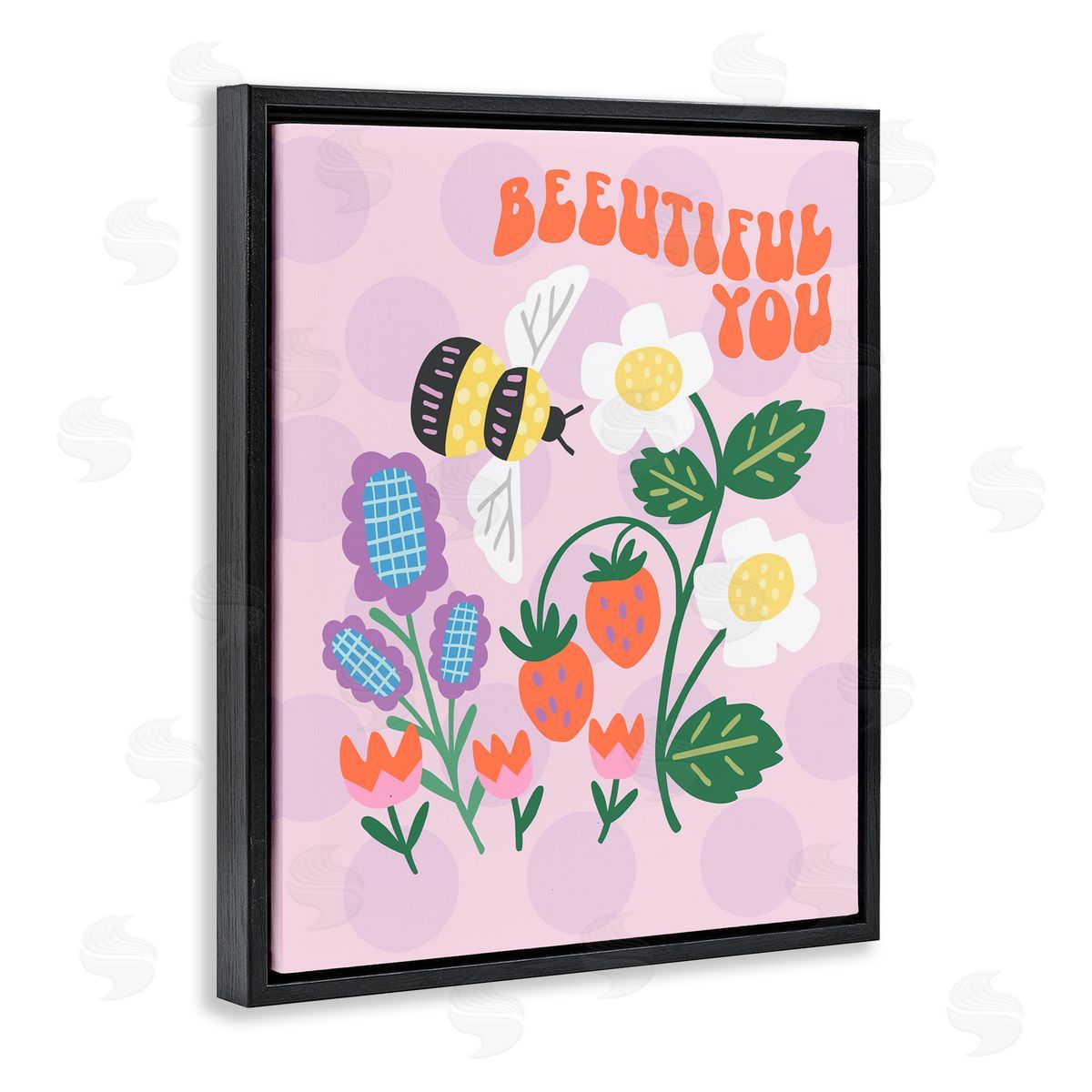 Jilly Jack Designs Beeuitiful You Uplifting Bee Canvas Wall Art Print