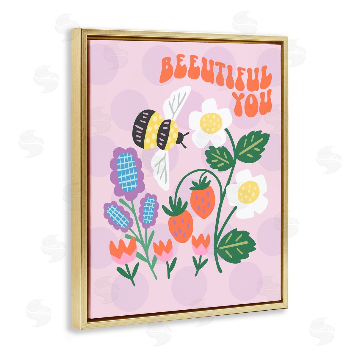 Jilly Jack Designs Beeuitiful You Uplifting Bee Canvas Wall Art Print
