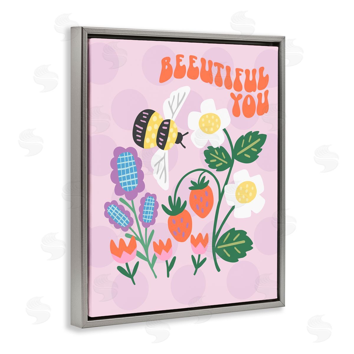 Jilly Jack Designs Beeuitiful You Uplifting Bee Canvas Wall Art Print