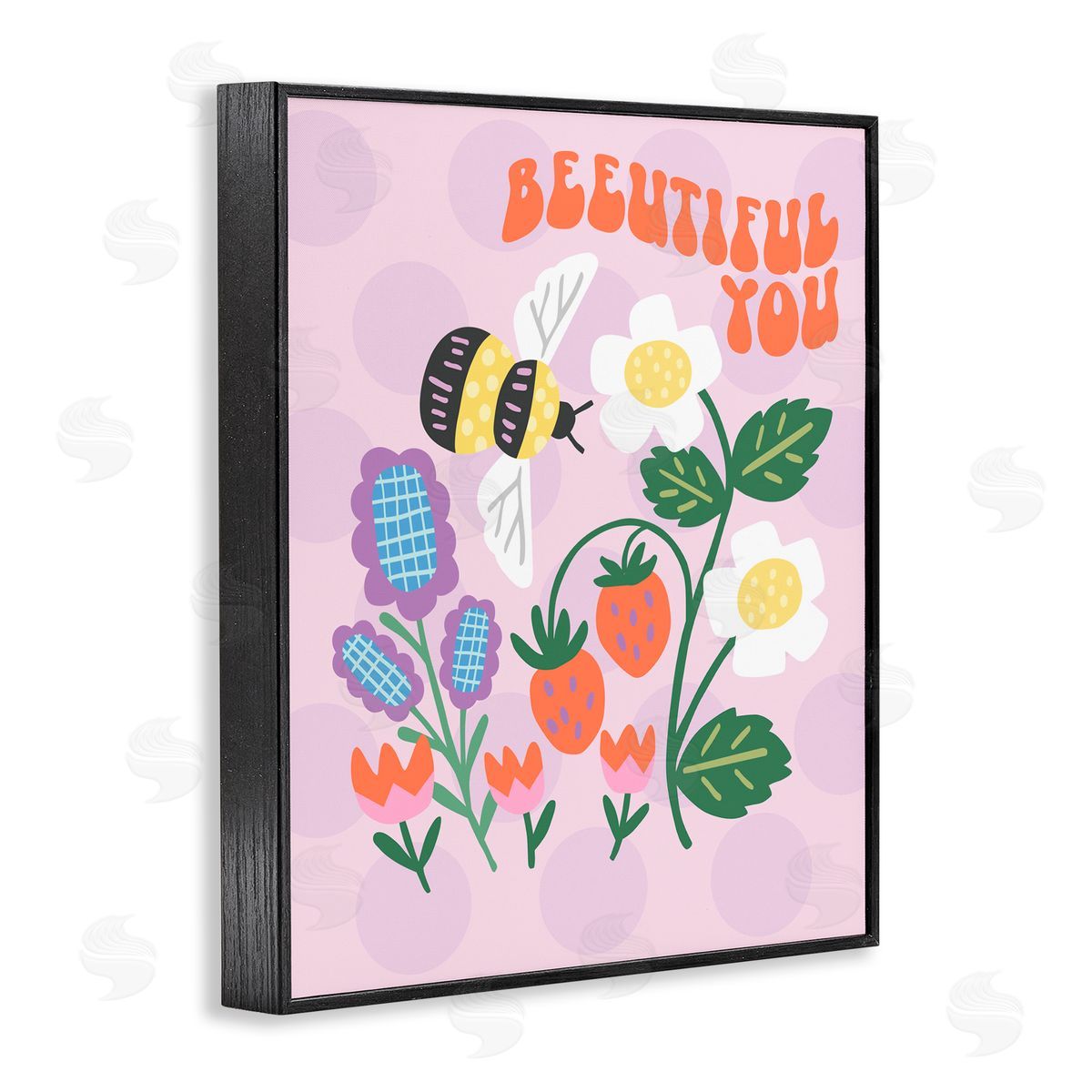 Jilly Jack Designs Beeuitiful You Uplifting Bee Canvas Wall Art Print