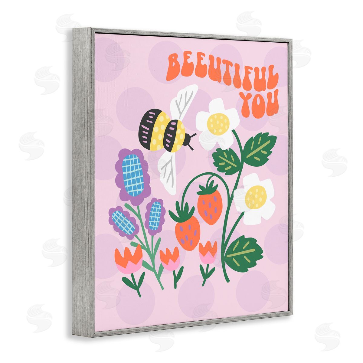 Jilly Jack Designs Beeuitiful You Uplifting Bee Canvas Wall Art Print
