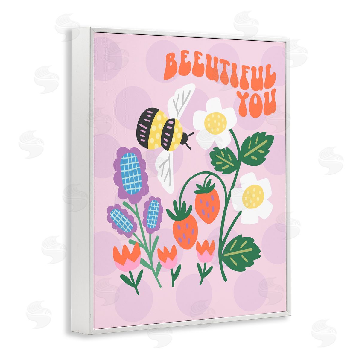 Jilly Jack Designs Beeuitiful You Uplifting Bee Canvas Wall Art Print