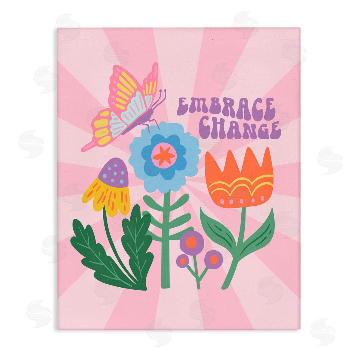 Jilly Jack Designs Embrace Change Inspiration Canvas Wall Art Print