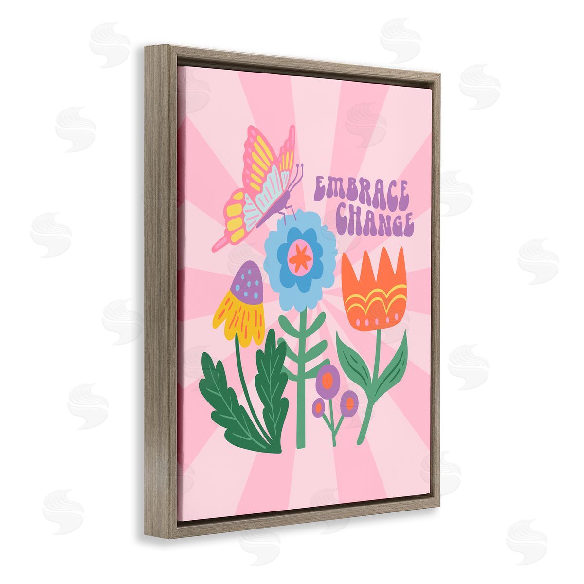 Jilly Jack Designs Embrace Change Inspiration Canvas Wall Art Print