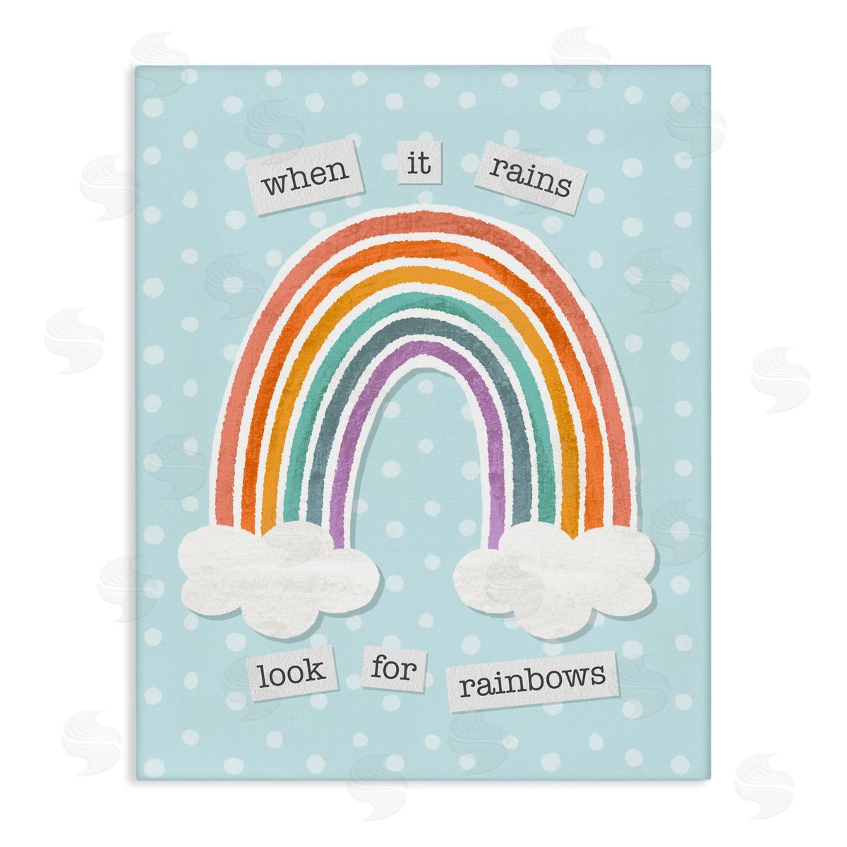 Jilly Jack Designs When It Rains Look For Rainbows Canvas Wall Art Print