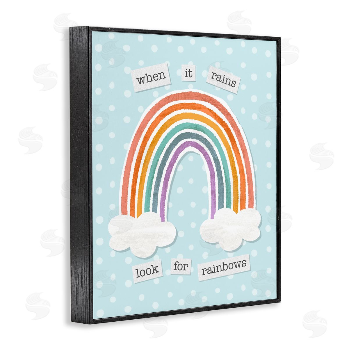 Jilly Jack Designs When It Rains Look For Rainbows Canvas Wall Art Print