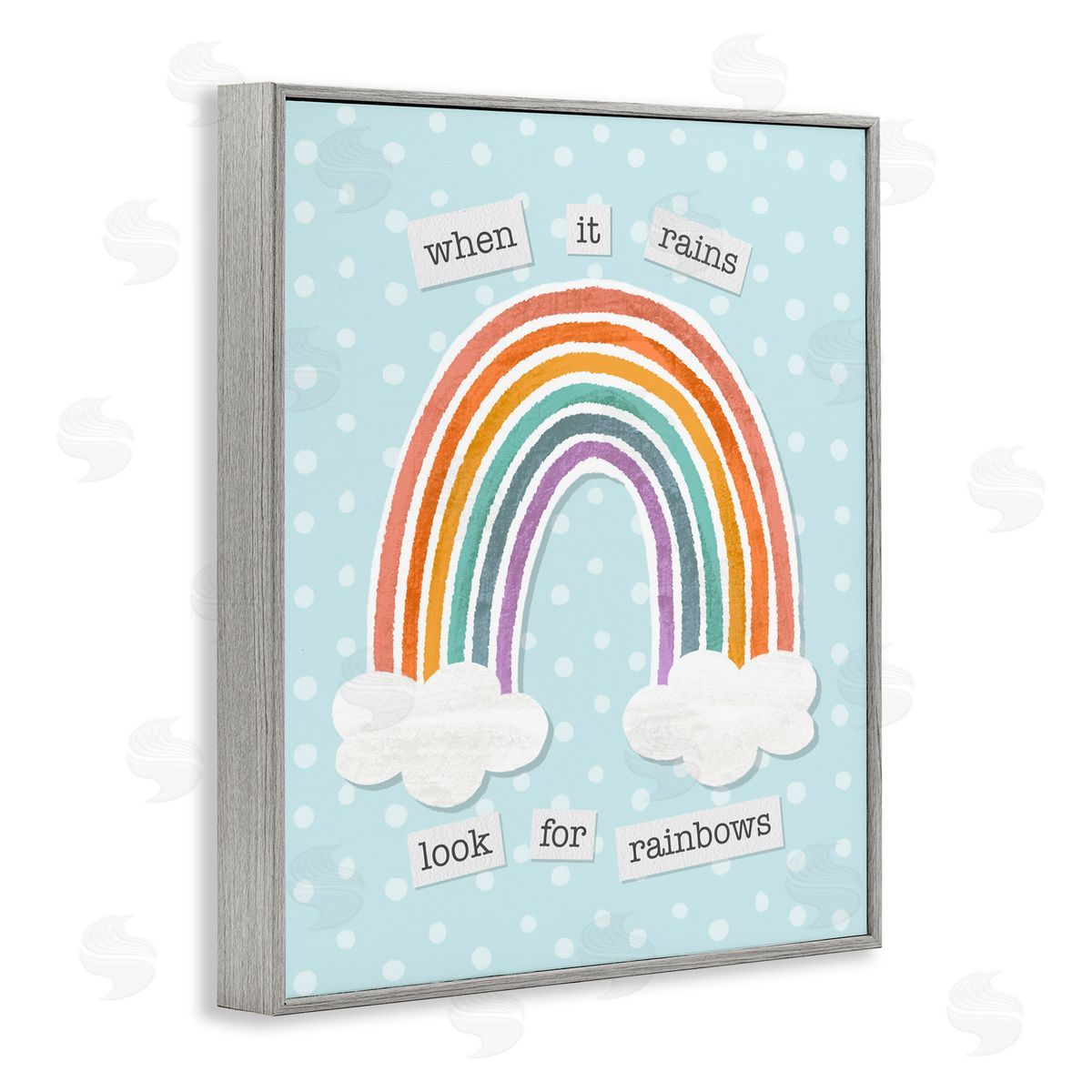 Jilly Jack Designs When It Rains Look For Rainbows Canvas Wall Art Print