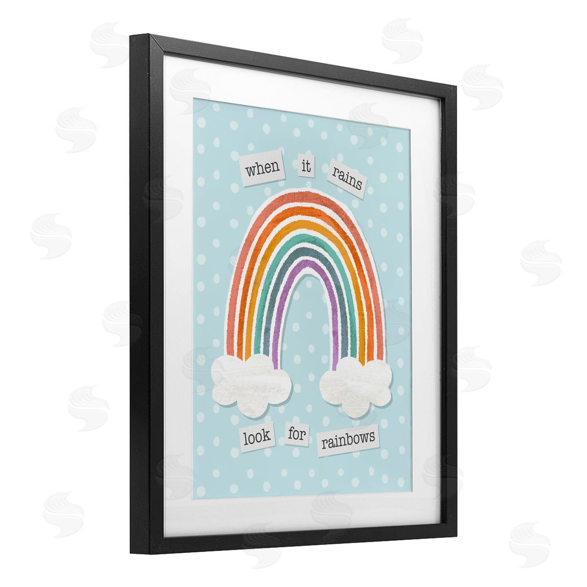Jilly Jack Designs When It Rains Look For Rainbows Canvas Wall Art Print