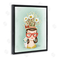 Jilly Jack Designs | Vintage Planter Girl with Daisies