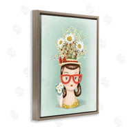 Jilly Jack Designs | Vintage Planter Girl with Daisies