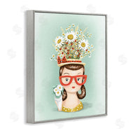 Jilly Jack Designs | Vintage Planter Girl with Daisies