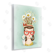 Jilly Jack Designs | Vintage Planter Girl with Daisies