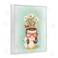 Jilly Jack Designs | Vintage Planter Girl with Daisies